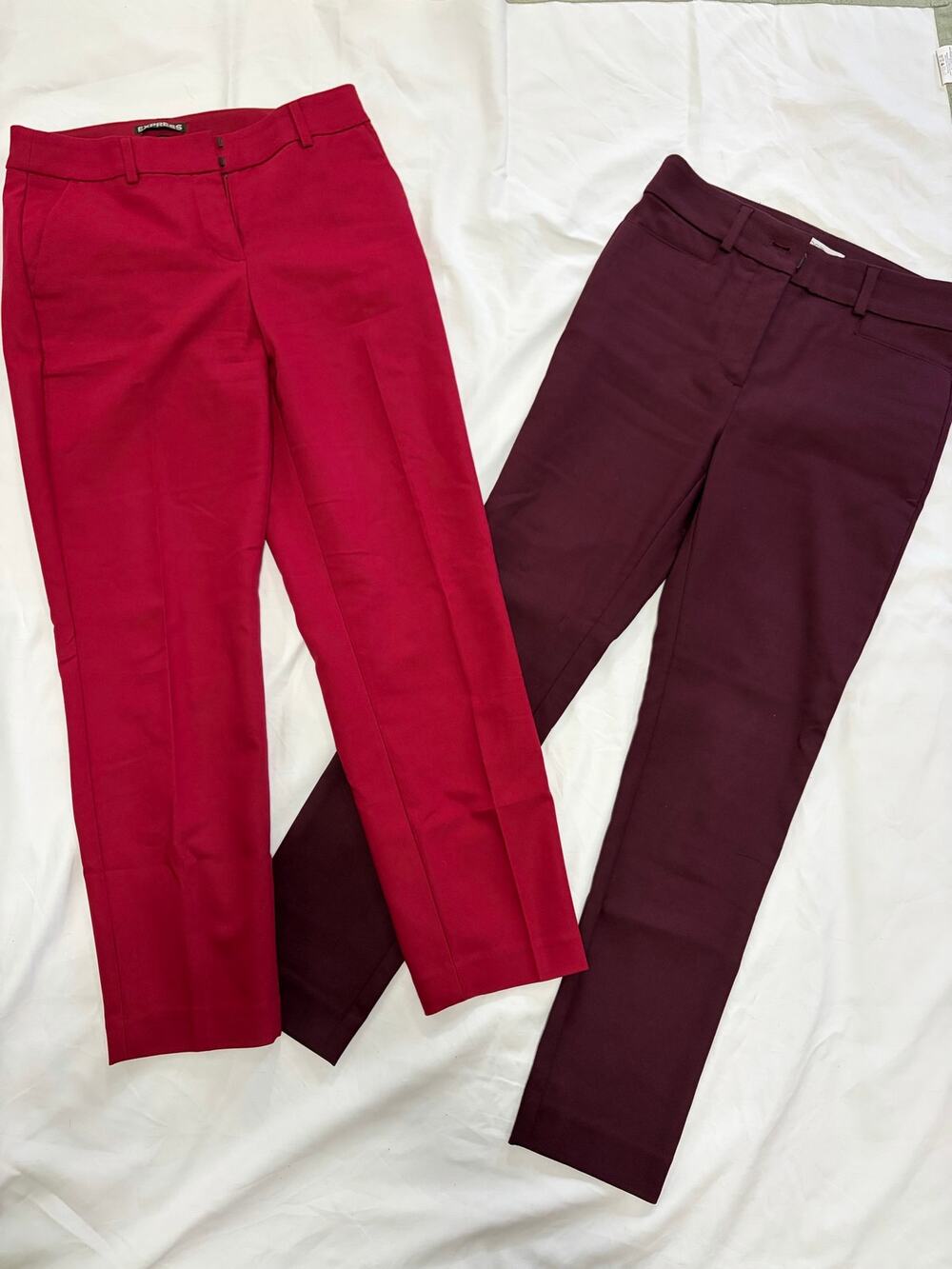 LOT OF 2 Petite Loft & Express Business Casual Office Fall Trousers Size 00P